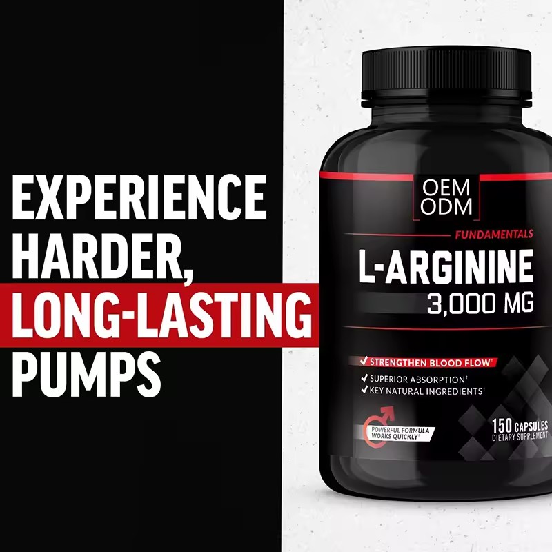 Factory L-Arginine Capsules Men Supplement for Sports Nutrition and Muscle
