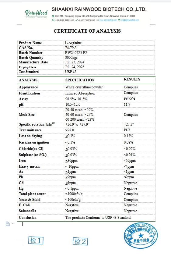 High Quality Nutritional Supplement L-Arginine Hcl L-Arginine L Arginine Powder