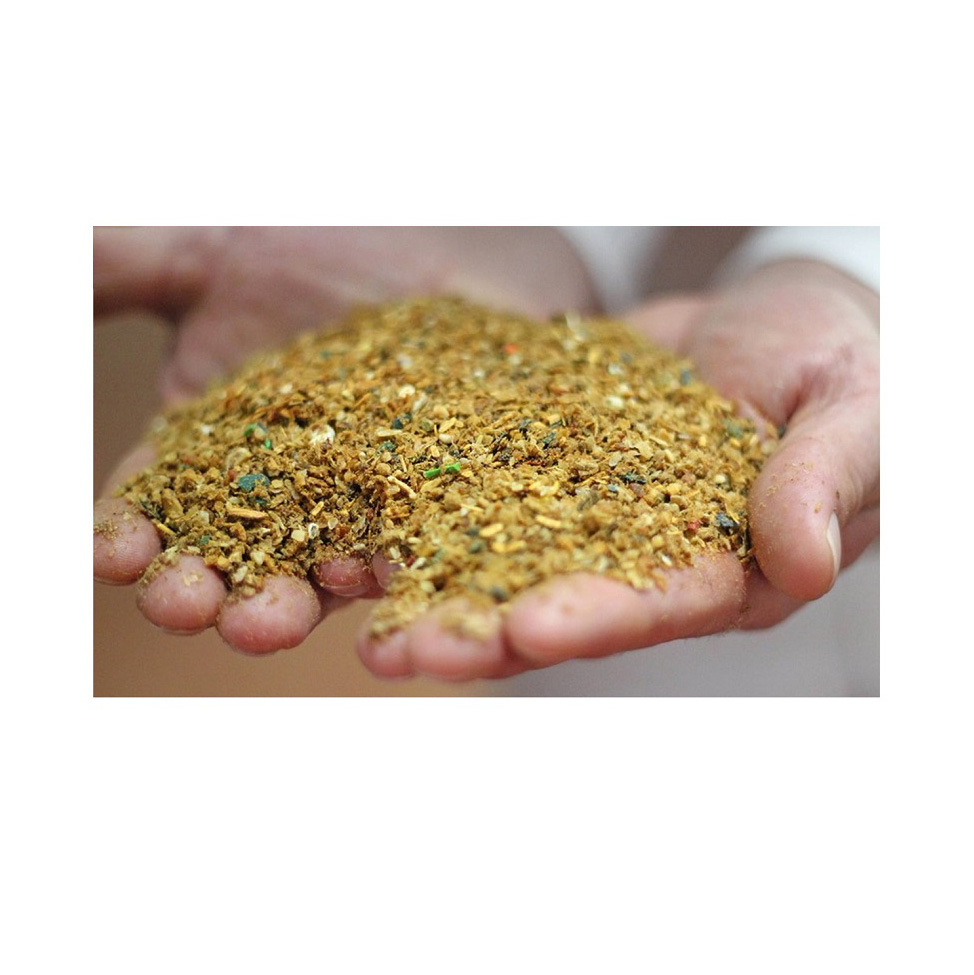 High protein fish meal close up