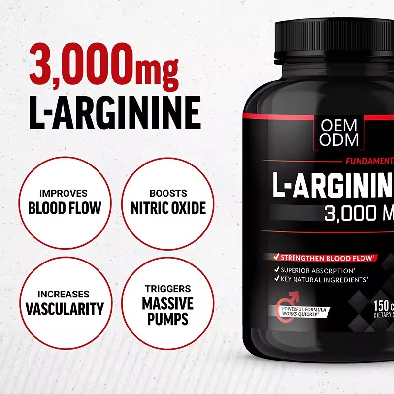 Factory L-Arginine Capsules Men Supplement for Sports Nutrition and Muscle