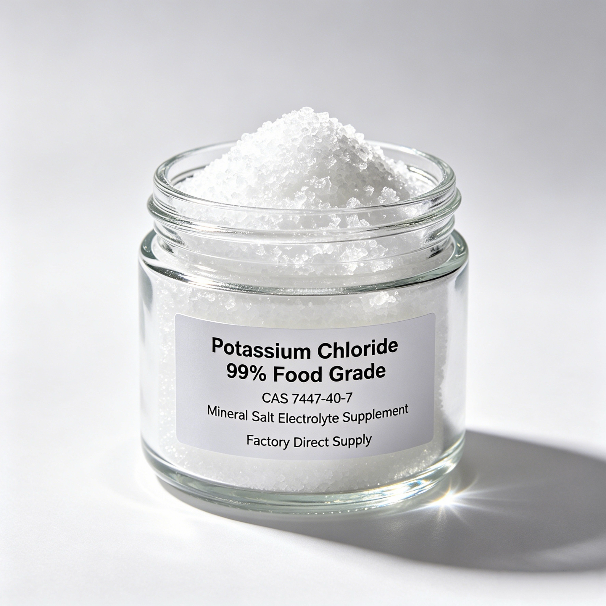 Potassium Chloride 99% Food Grade CAS 7447-40-7 Mineral Salt Electrolyte Supplement Nutrition Enhancers 25kg Bags Factory Direct