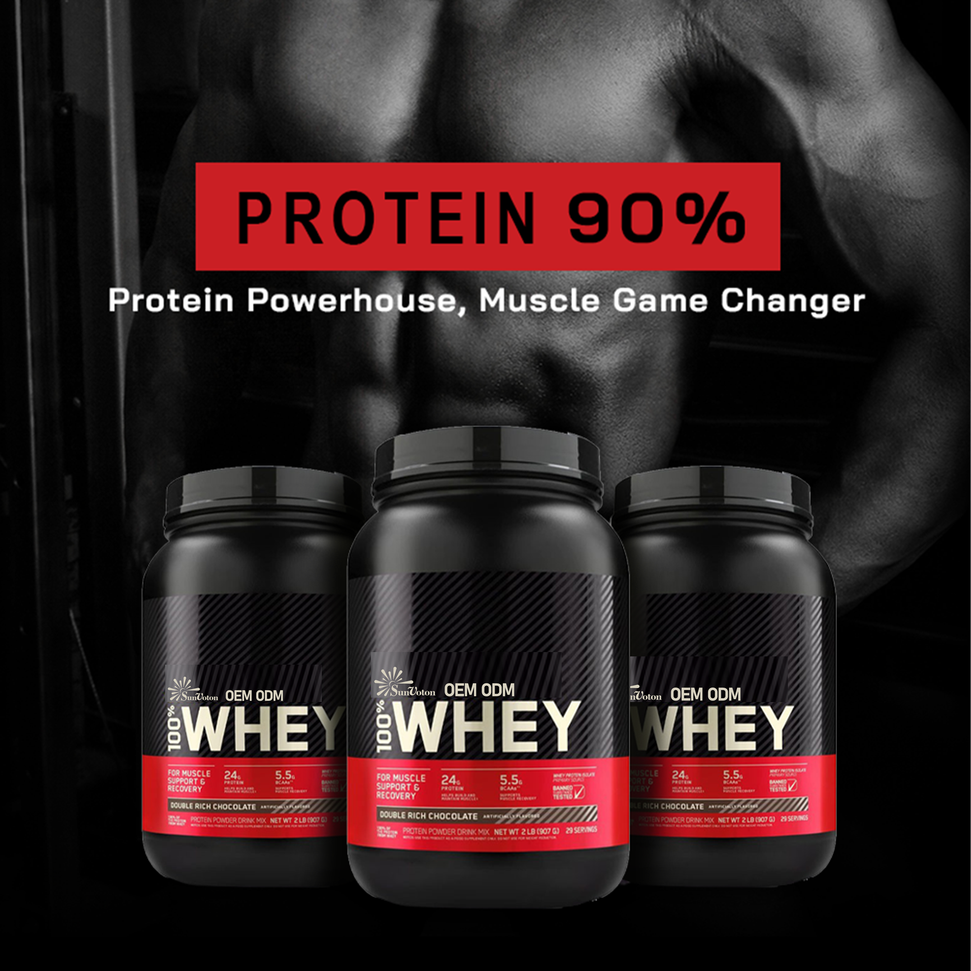 Private Label 2lbs Halal Wholesale Clear Concentrate Gym Isolate Whey Protein on Whey Protein Powder