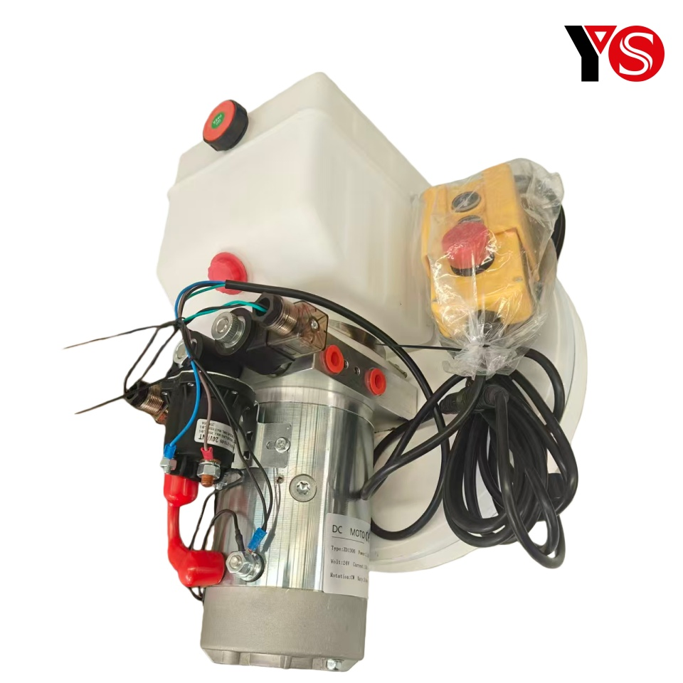 DC24V 2.5KW Motor 2.1cc/r Pump 4L Oil Tank Dump Trailer Hydraulic Power Unit