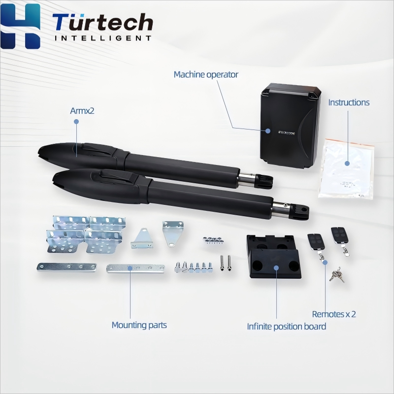 DC Automatic Electric Swing Gate Openers Swing Gate Motor with Double Arms and Opener Kit