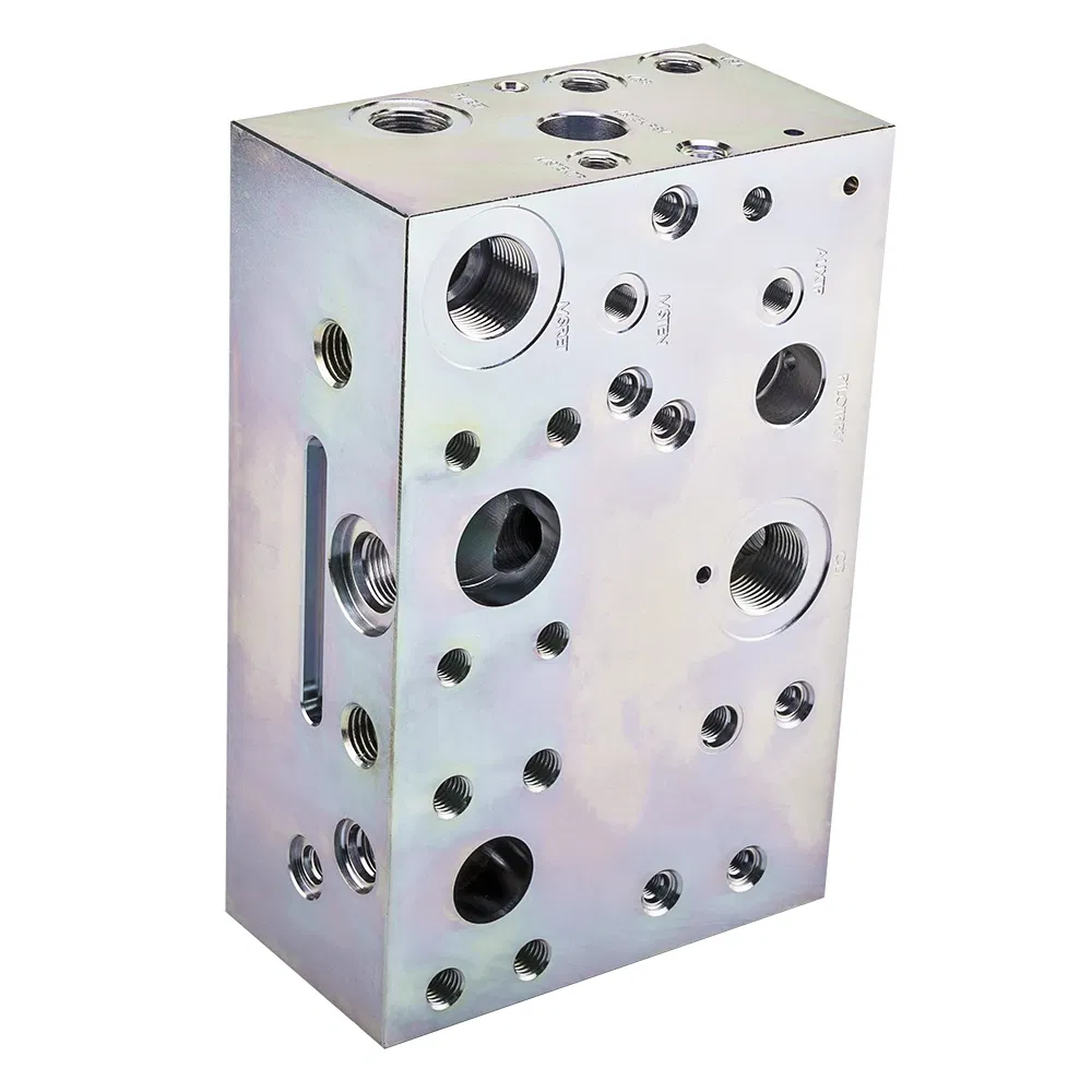 Professional Custom Machining Aluminum Steel Hydraulic Manifold Hydraulic Valve Blocks for Excavators