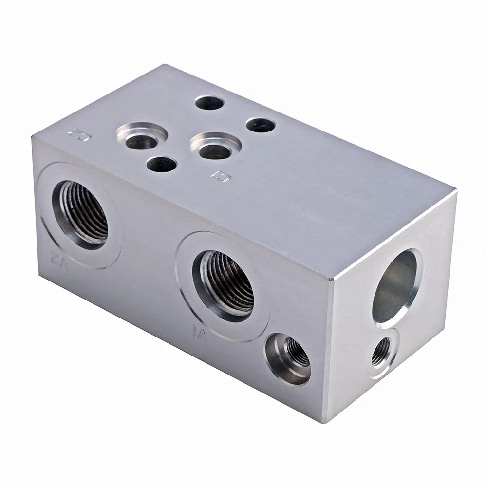 OEM Precision 7075 Aluminum Hydraulic Valve Block for Machinery Equipment Hydraulic System Fluid Distribution Components