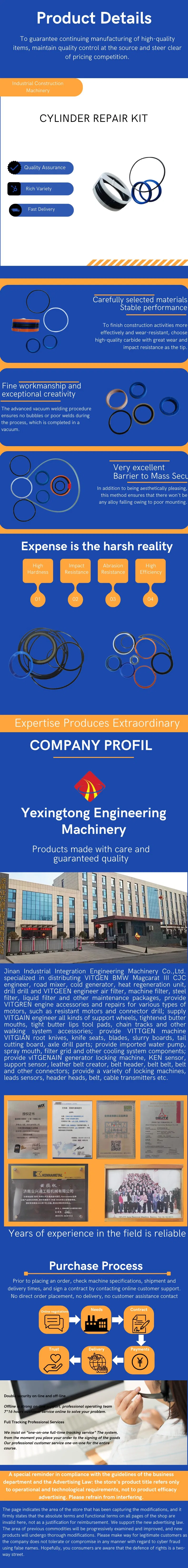 Detailed Seal Kit Specifications