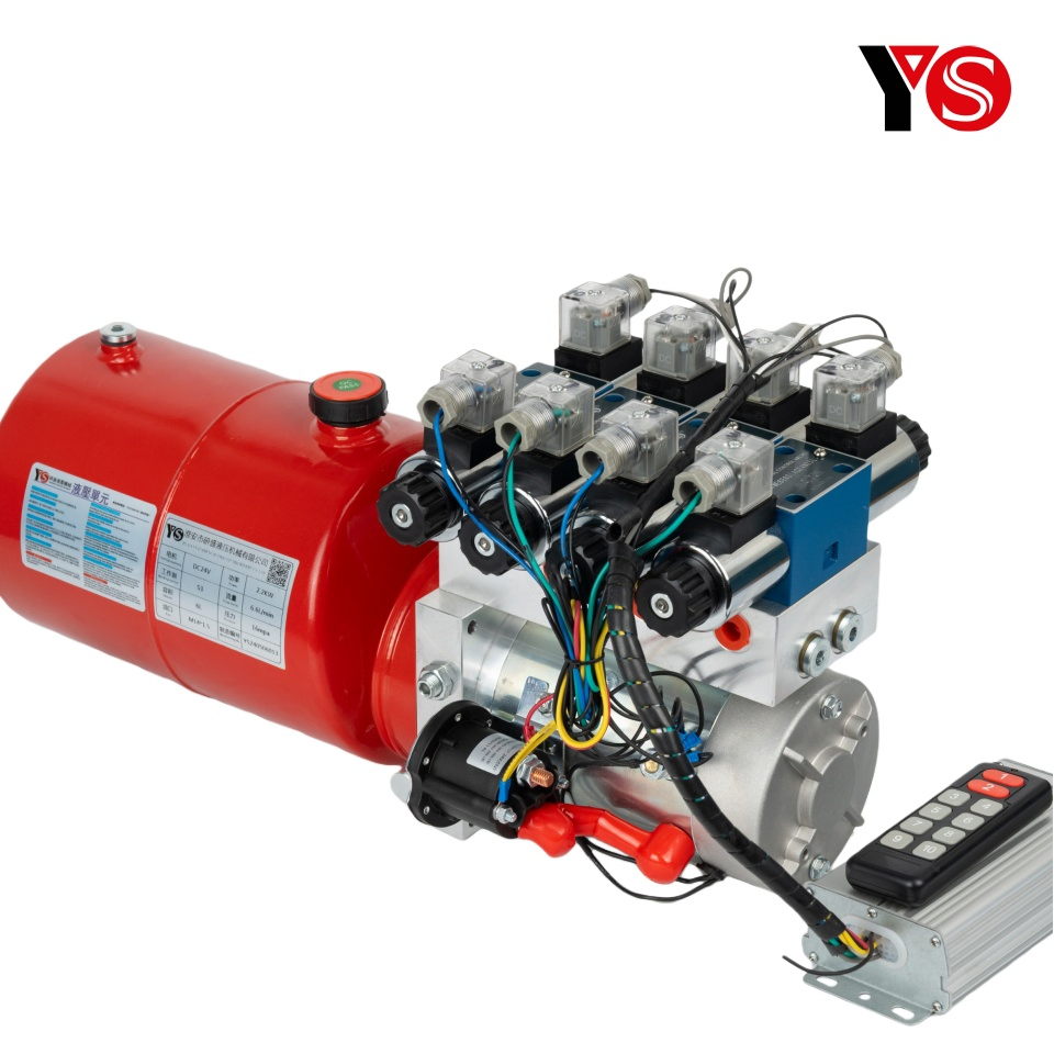 DC24V 2.2KW Motor 2.6cc/r Pump Double-acting Hydraulic Outriggers Hydraulic Power Unit