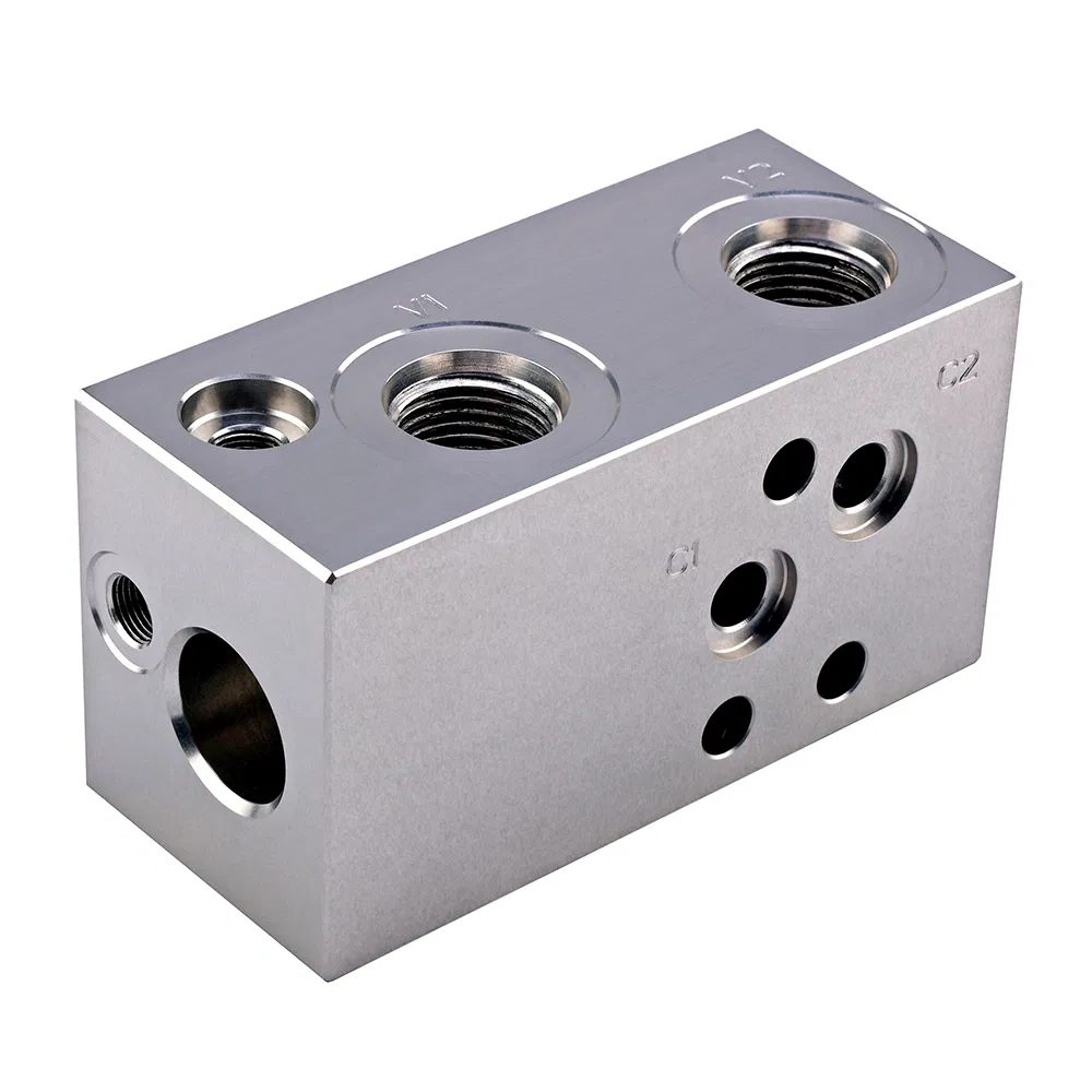 OEM Precision 7075 Aluminum Hydraulic Valve Block for Machinery Equipment Hydraulic System Fluid Distribution Components