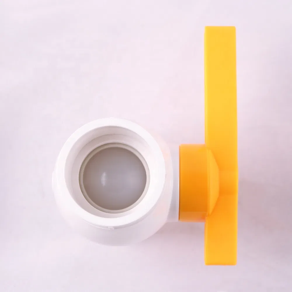 High Quality Nice Price 1/2inch to 4inch PVC Yellow Handle Compact Ball Valve Control Flow Water