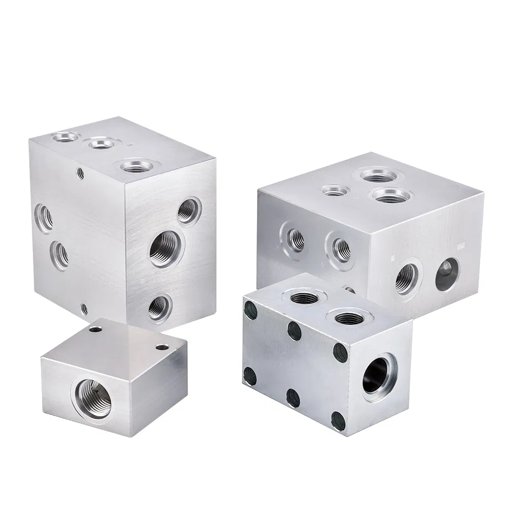 Professional Custom Machining Aluminum Steel Hydraulic Manifold Hydraulic Valve Blocks for Excavators
