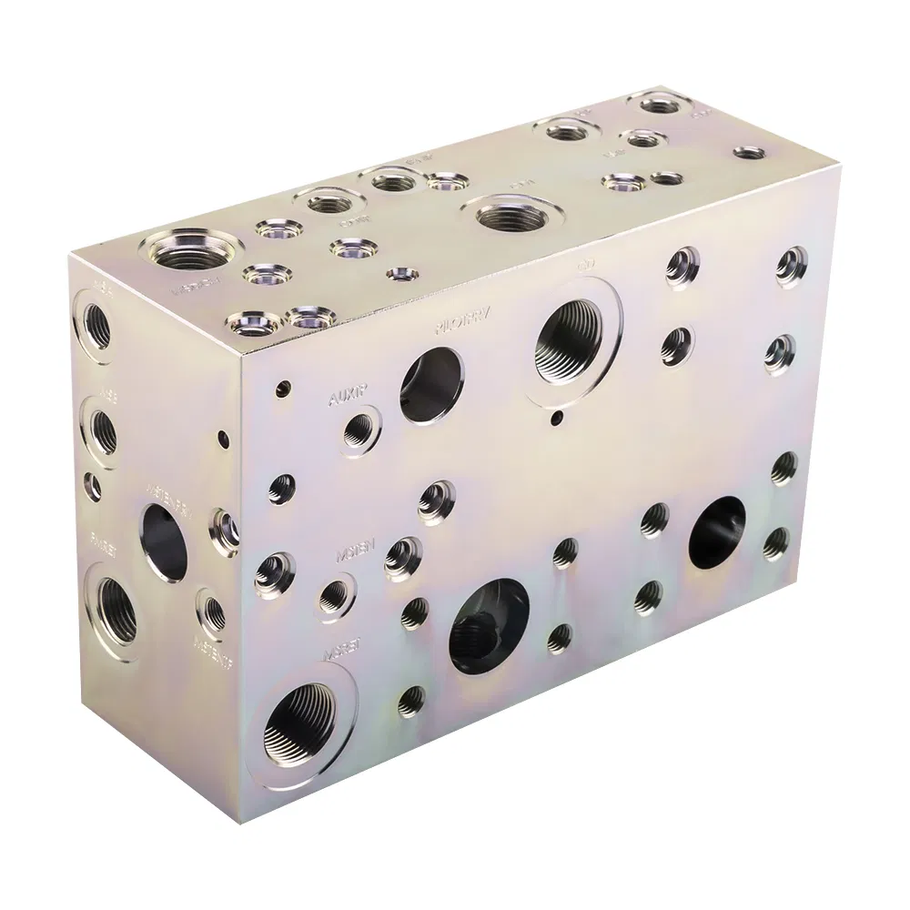 Professional Custom Machining Aluminum Steel Hydraulic Manifold Hydraulic Valve Blocks for Excavators
