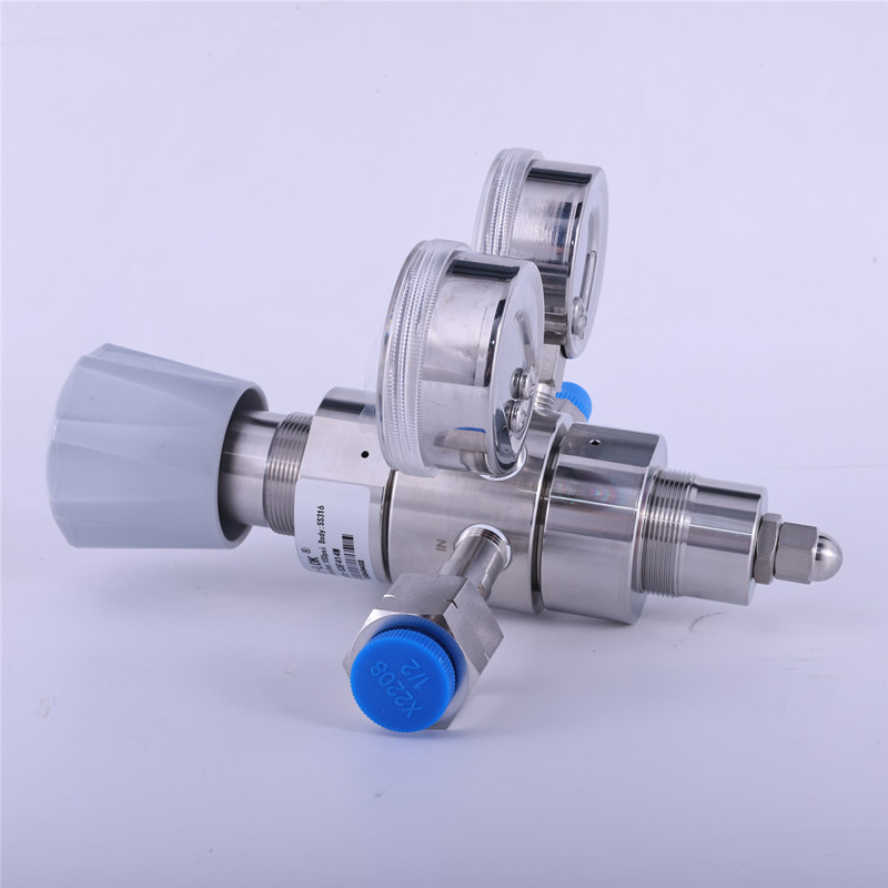 Nailok 1/4'' Dual Stage High-Pressure Regulator with Gauge for Gas Air and Hydraulic System