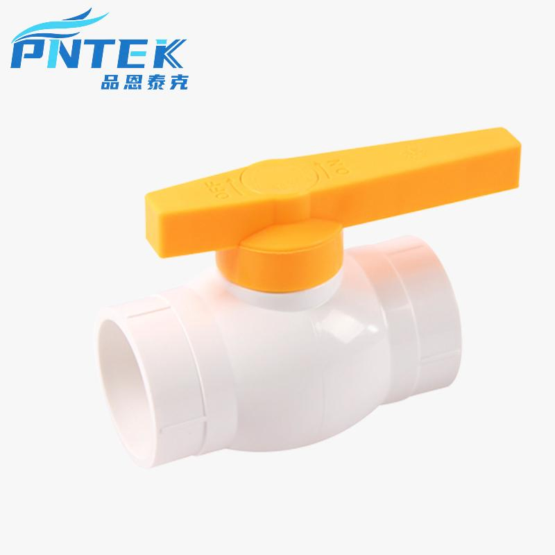 High Quality Nice Price 1/2inch to 4inch PVC Yellow Handle Compact Ball Valve Control Flow Water