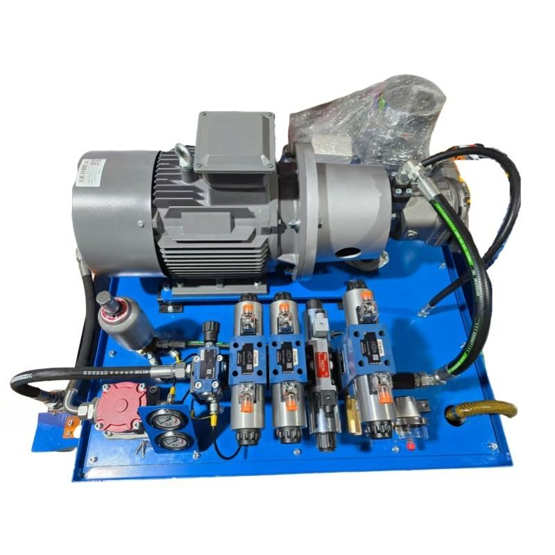 Hydraulic Station System Assembly with Hydraulic Press and Small CNC Lathe Condition