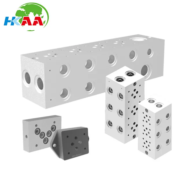 CNC Machined Aluminum valves block 2