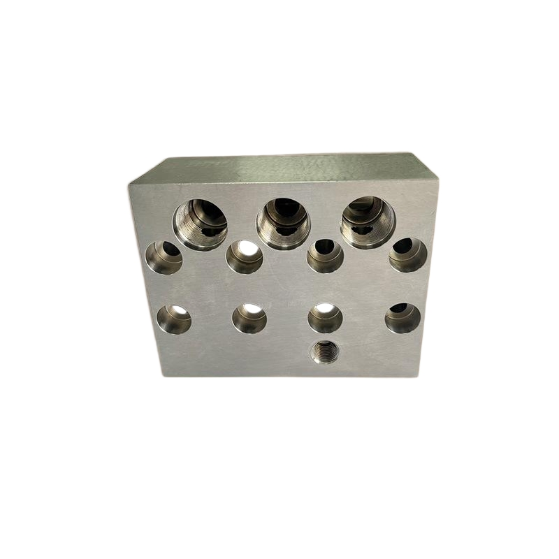 CNC Carbon Steel Air Control Cartridge High Pressure Hydraulic Oil Circuit 3 Valve Manifold Block