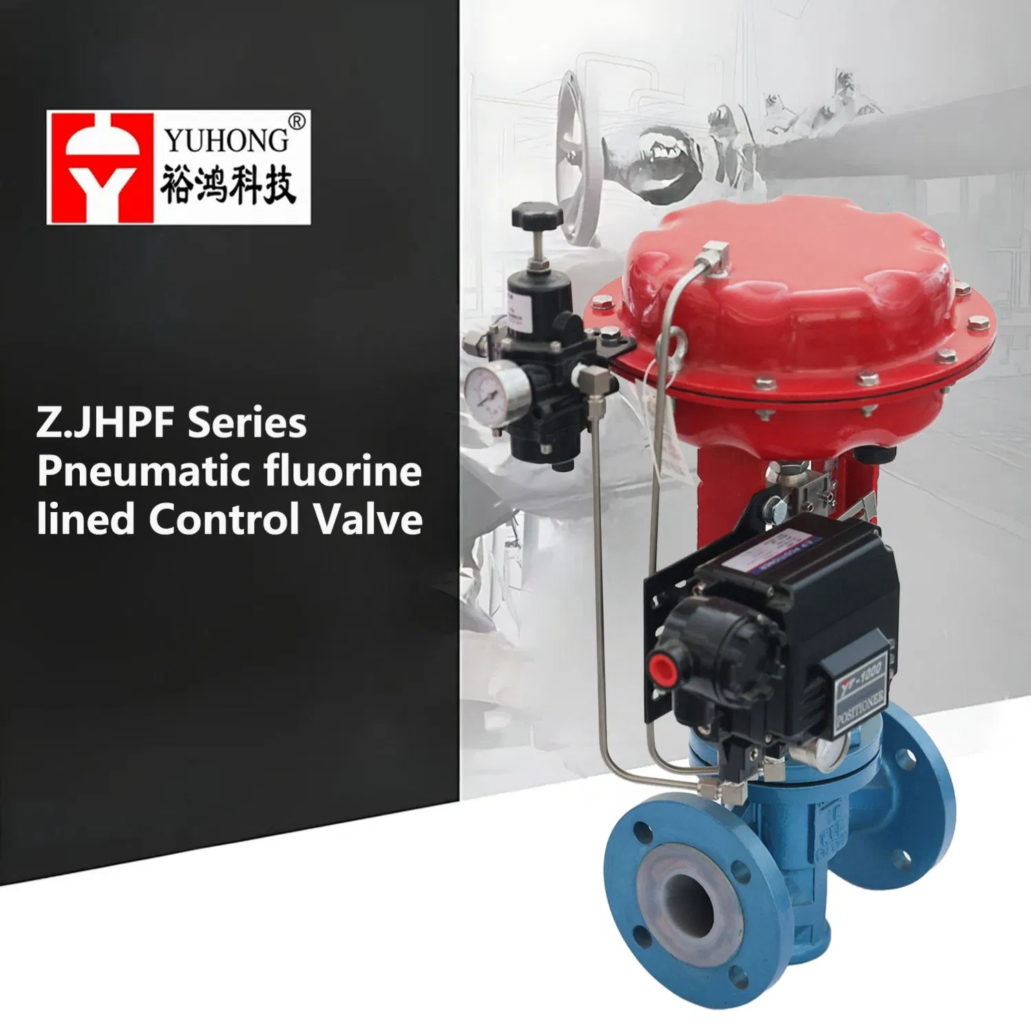 Pneumatic Fluorine-Lined Ball Valve, Acid-Resistant and Corrosion-Resistant Chemical Pneumatic Shut-off Control Valve