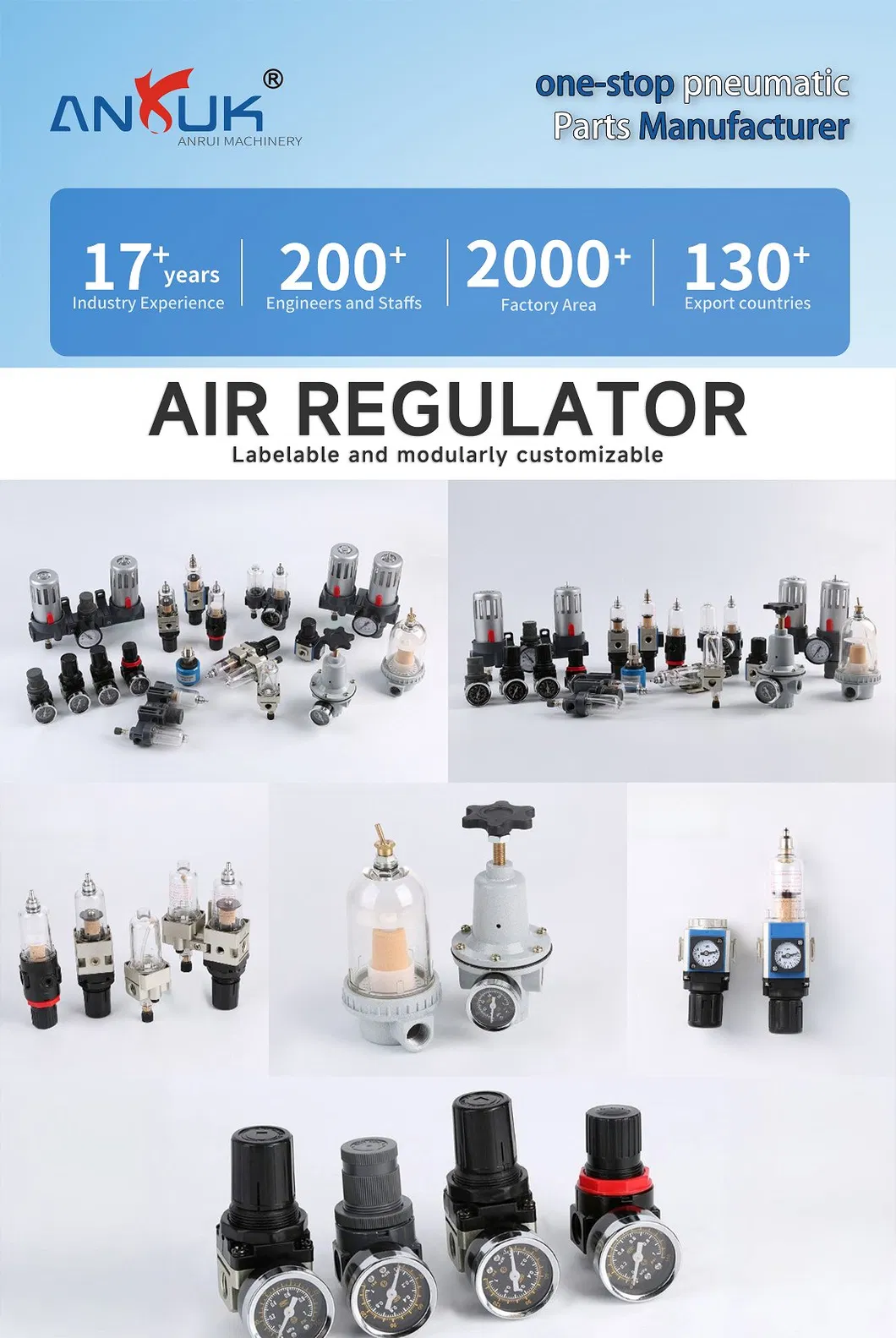 Pneumatic Air Pressure Filter Regulator