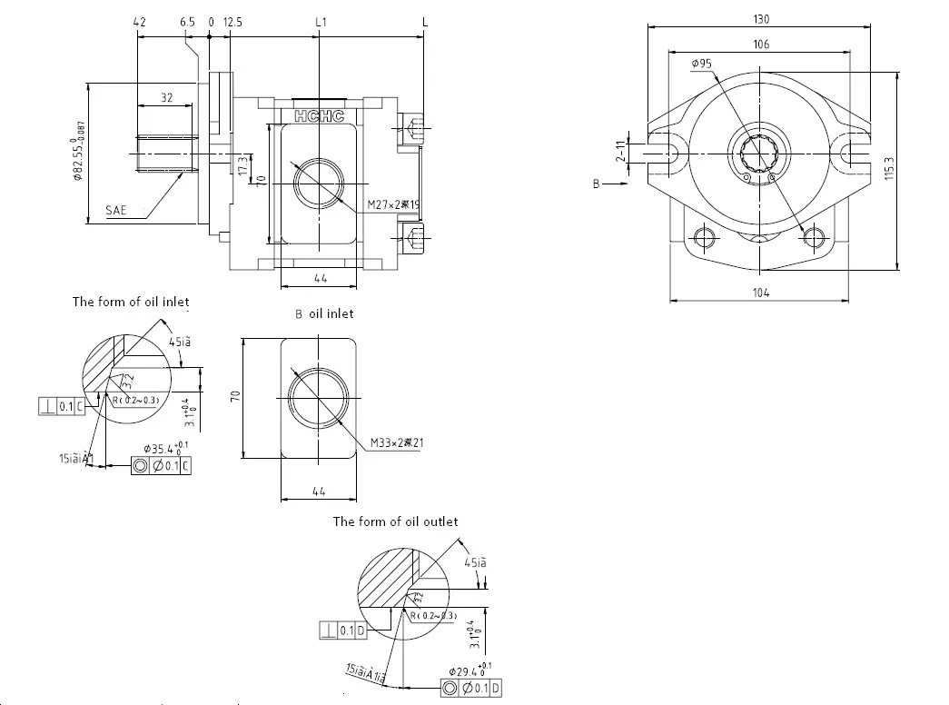 Technical Drawing CBHV Series