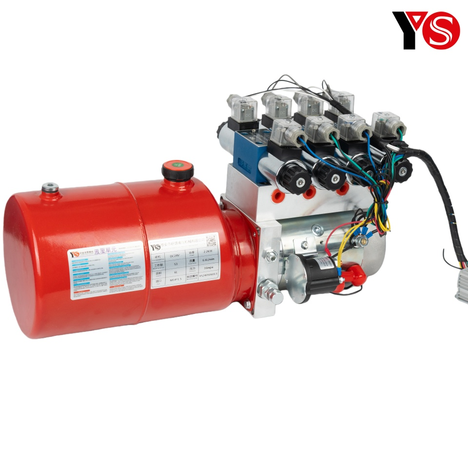 DC24V 2.2KW Motor 2.6cc/r Pump Double-acting Hydraulic Outriggers Hydraulic Power Unit