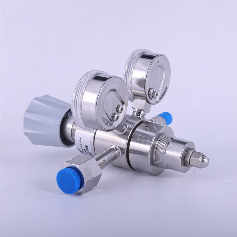 Nailok 1/4'' Dual Stage High-Pressure Regulator with Gauge for Gas Air and Hydraulic System