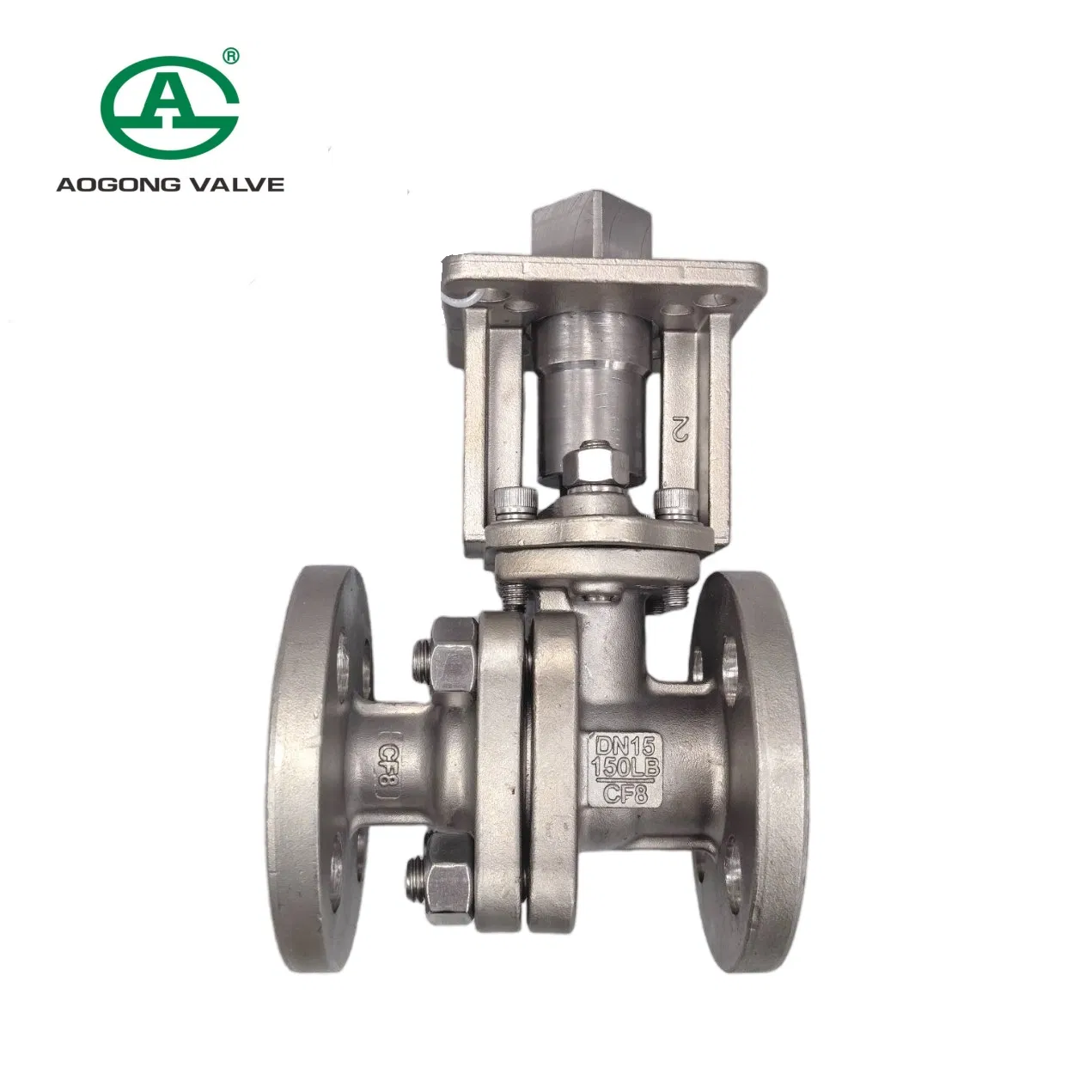 SS304 Hard-Sealed 3 Piece Pn16 Pneumatic Control Actuator Motorized Flange 3 Way Stainless Steel High Pressure Industrial Floating Ball Valve with API 6D