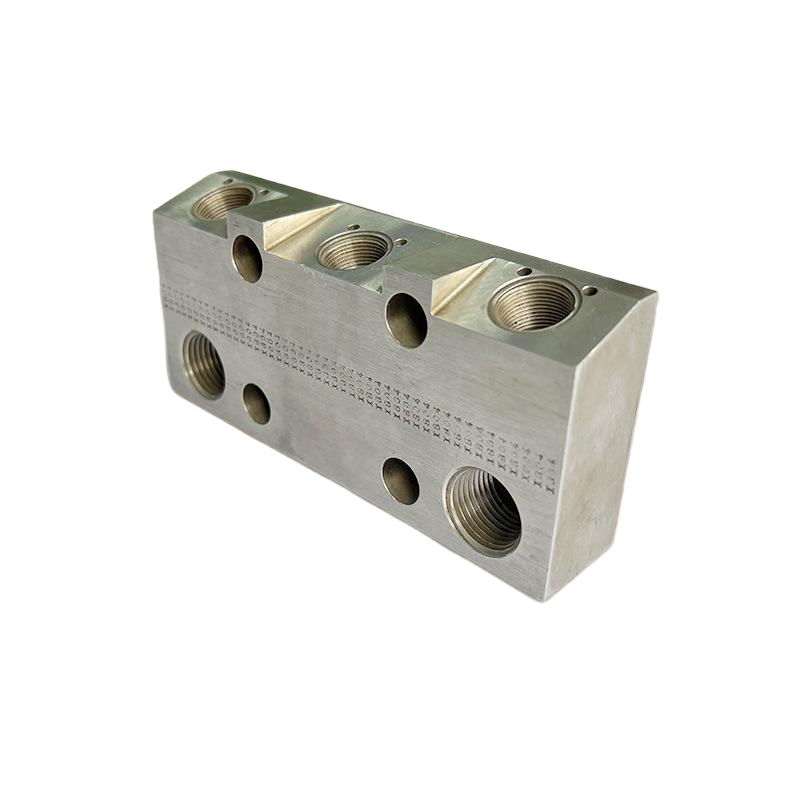 CNC Carbon Steel Air Control Cartridge High Pressure Hydraulic Oil Circuit 3 Valve Manifold Block