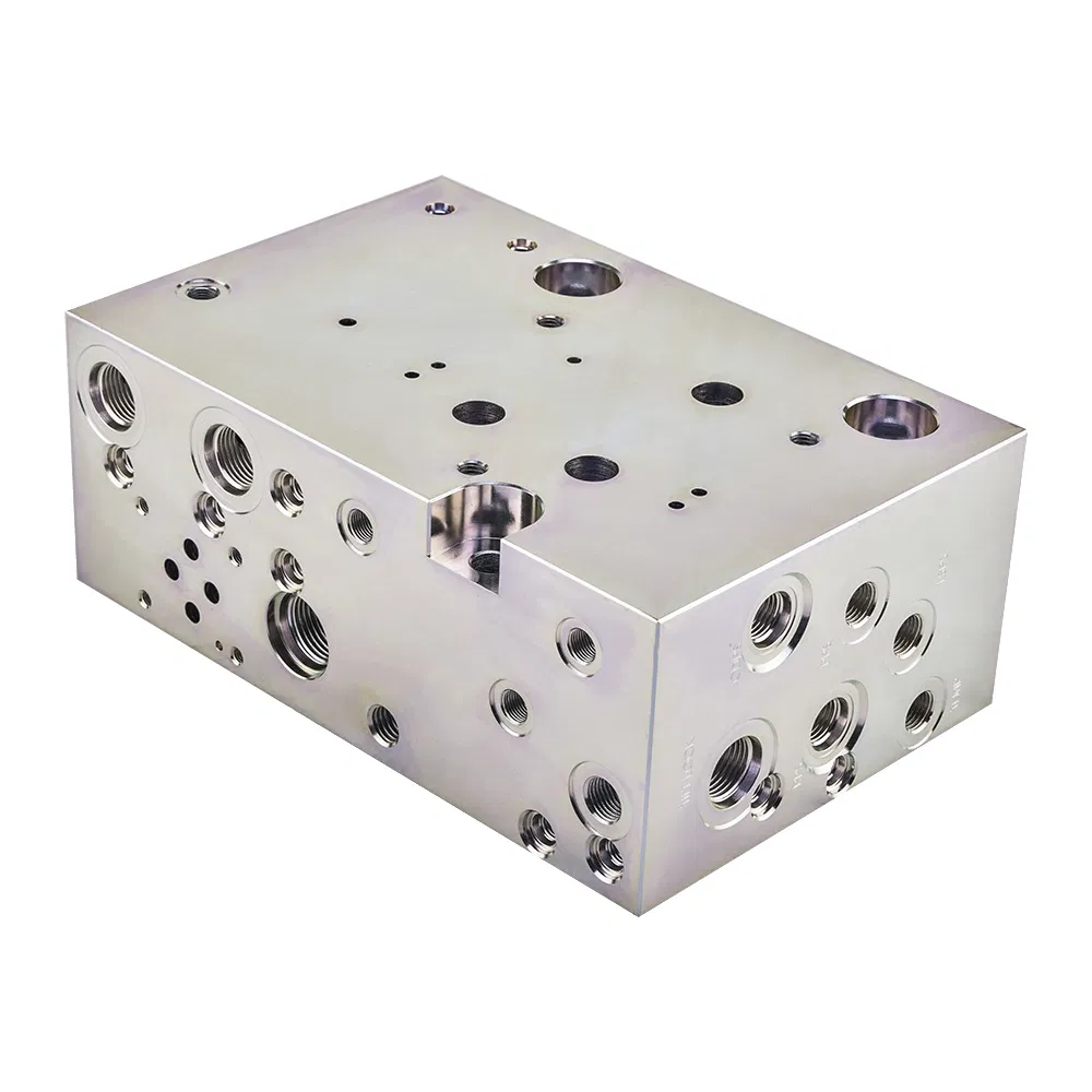 Professional Custom Machining Aluminum Steel Hydraulic Manifold Hydraulic Valve Blocks for Excavators