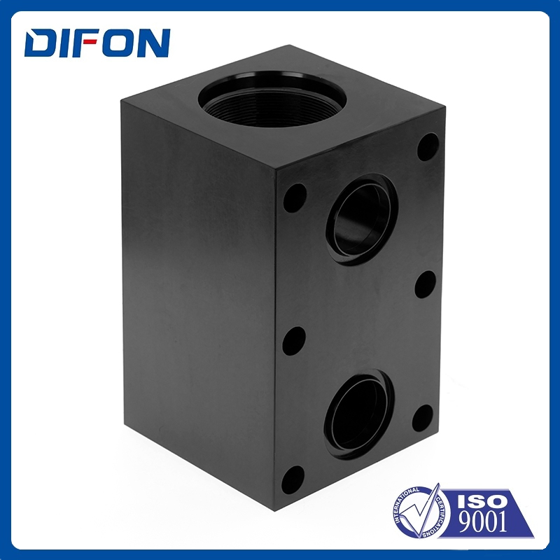 CNC Precision CNC Machined Hydraulic Valve Block - Custom Iron Cast/Steel Valve Body Threaded Ports