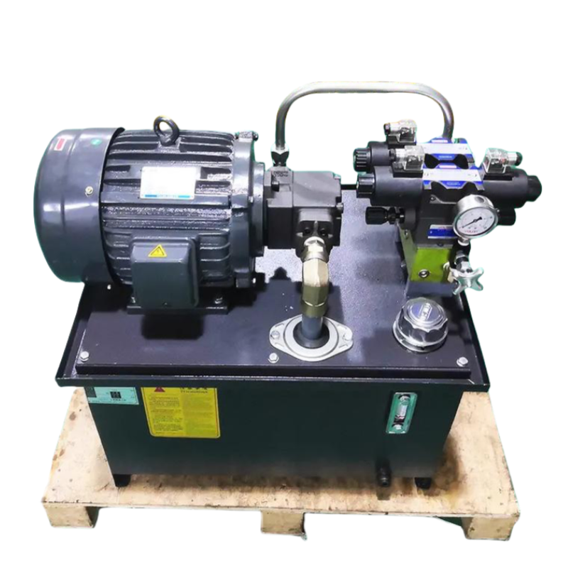 Hydraulic Station System Assembly with Hydraulic Press and Small CNC Lathe Condition