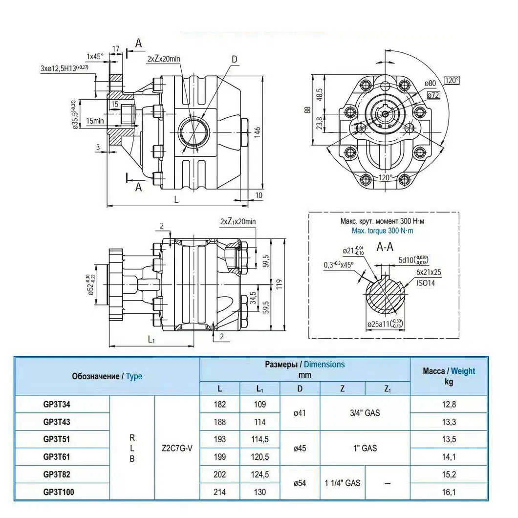 Hydraulic Gear Pump Specifications