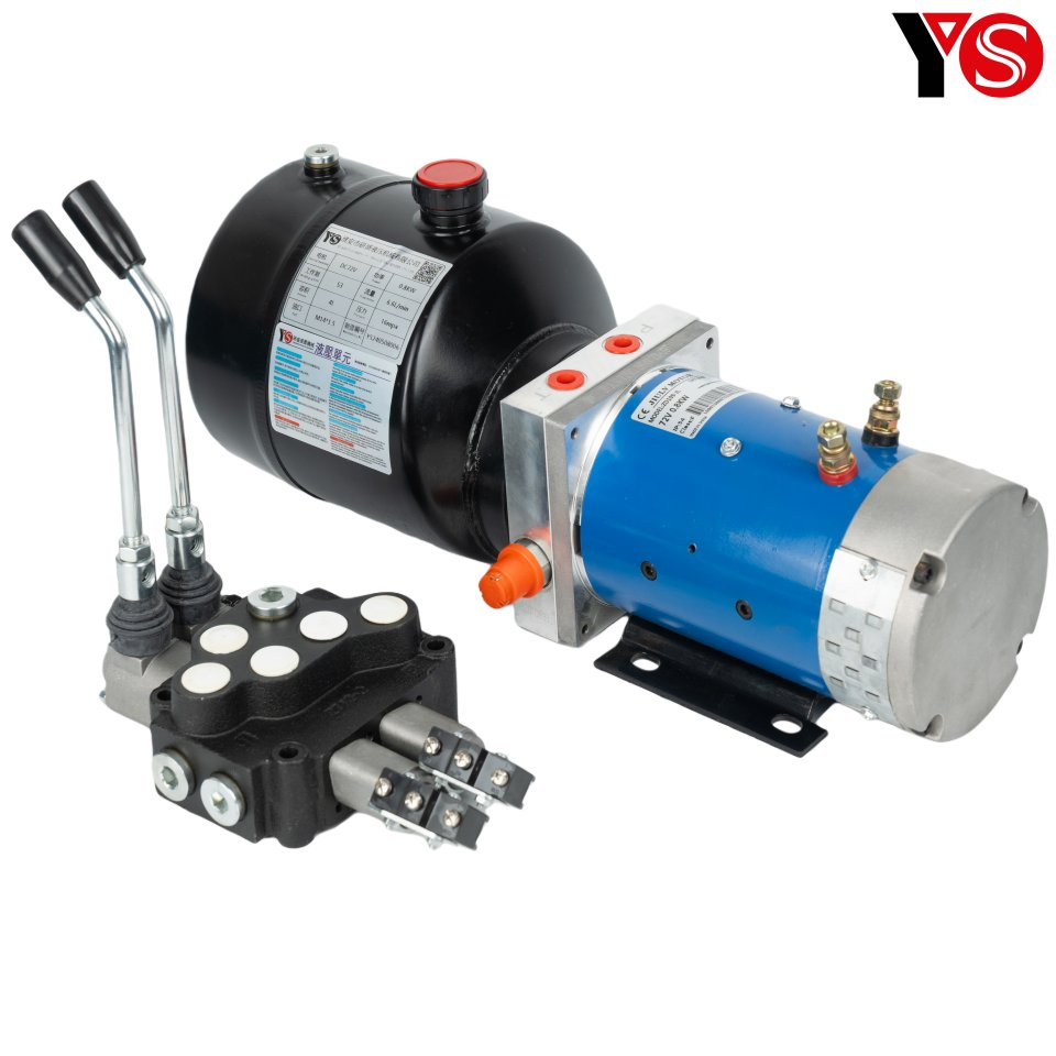 DC72V 0.8KW 2.6cc/r Double-acting Electric Sanitation Vehicle Hydraulic Power Unit (Price Excluding the Valve)
