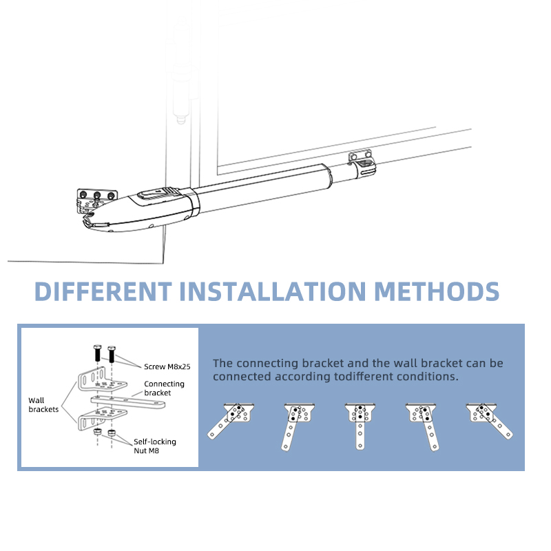 DC Automatic Electric Swing Gate Openers Swing Gate Motor with Double Arms and Opener Kit