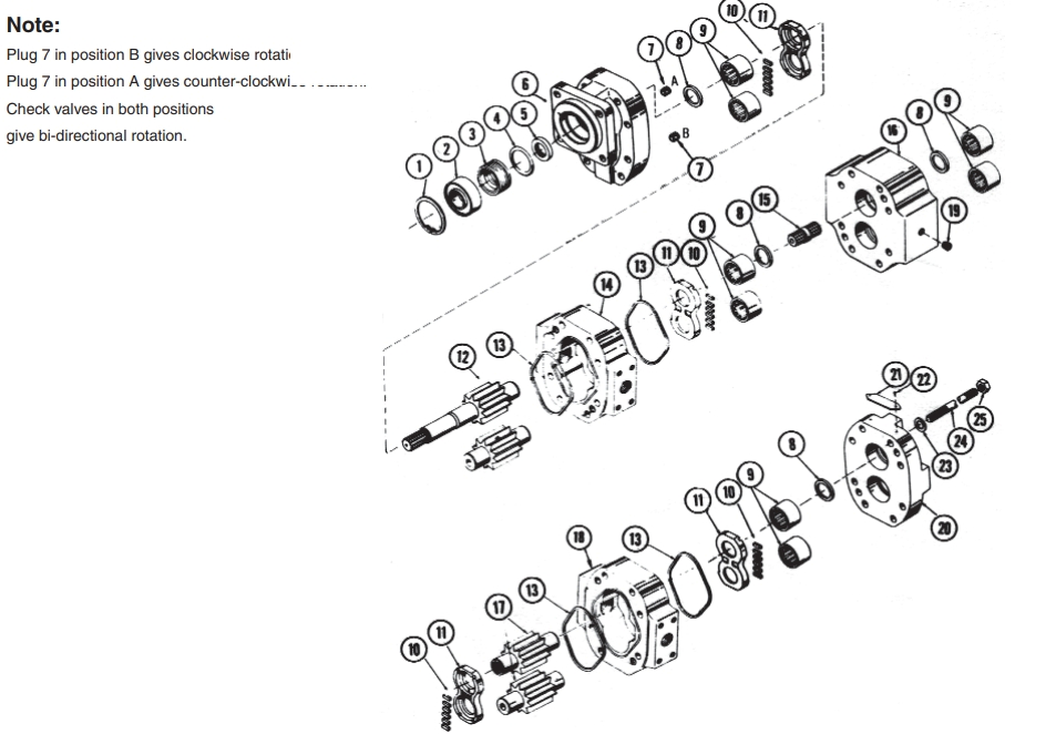 Parker P75/76 Hydraulic Gear Pump Spare Parts Equipment Valve Plate&Set&Shaft