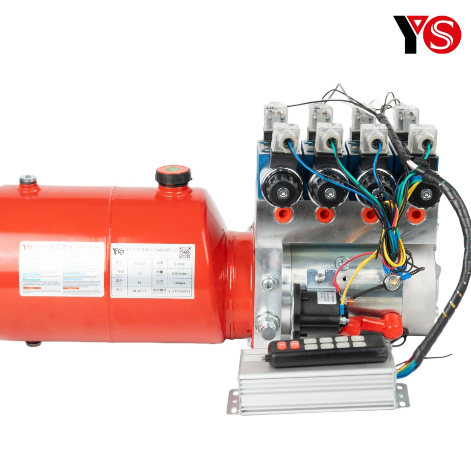 DC24V 2.2KW Motor 2.6cc/r Pump Double-acting Hydraulic Outriggers Hydraulic Power Unit