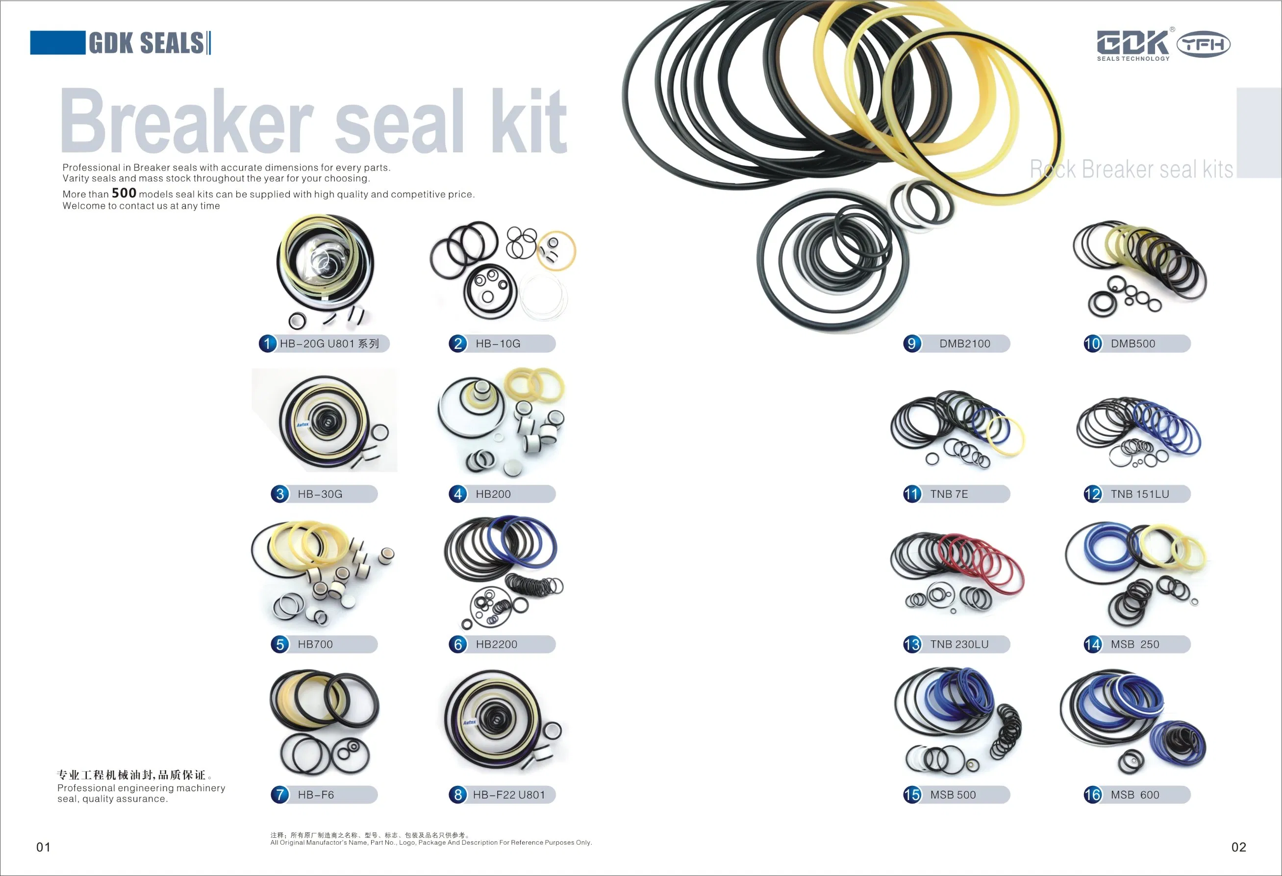 GDK Mechanical Seal/Oil Seal/Hydraulic Seal /Yellow Sb81 Breaker Seal Kit for Hydraulic Cylinder