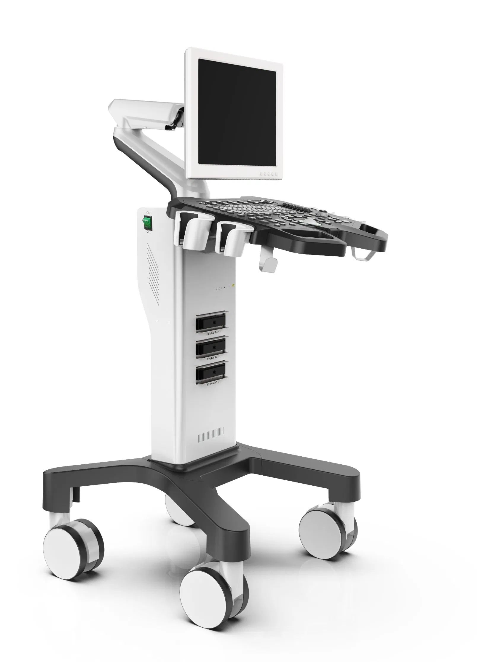 Dawei Dw-370 Carro Económico Máquina de Diagnóstico Ultrasónico en Blanco y Negro