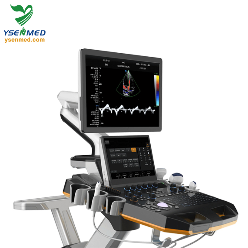 Ysb-T6 Equipos Médicos Ultrasonido Cardiovascular de Alta Gama 4D Sistema de Ultrasonido Doppler Color en Carro