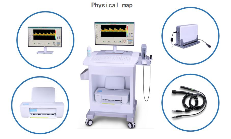Sistema de ultrasonido Doppler transcraneal Tcd para la detección de vasos intracraneales y del cuello, canal único, cuatro profundidades