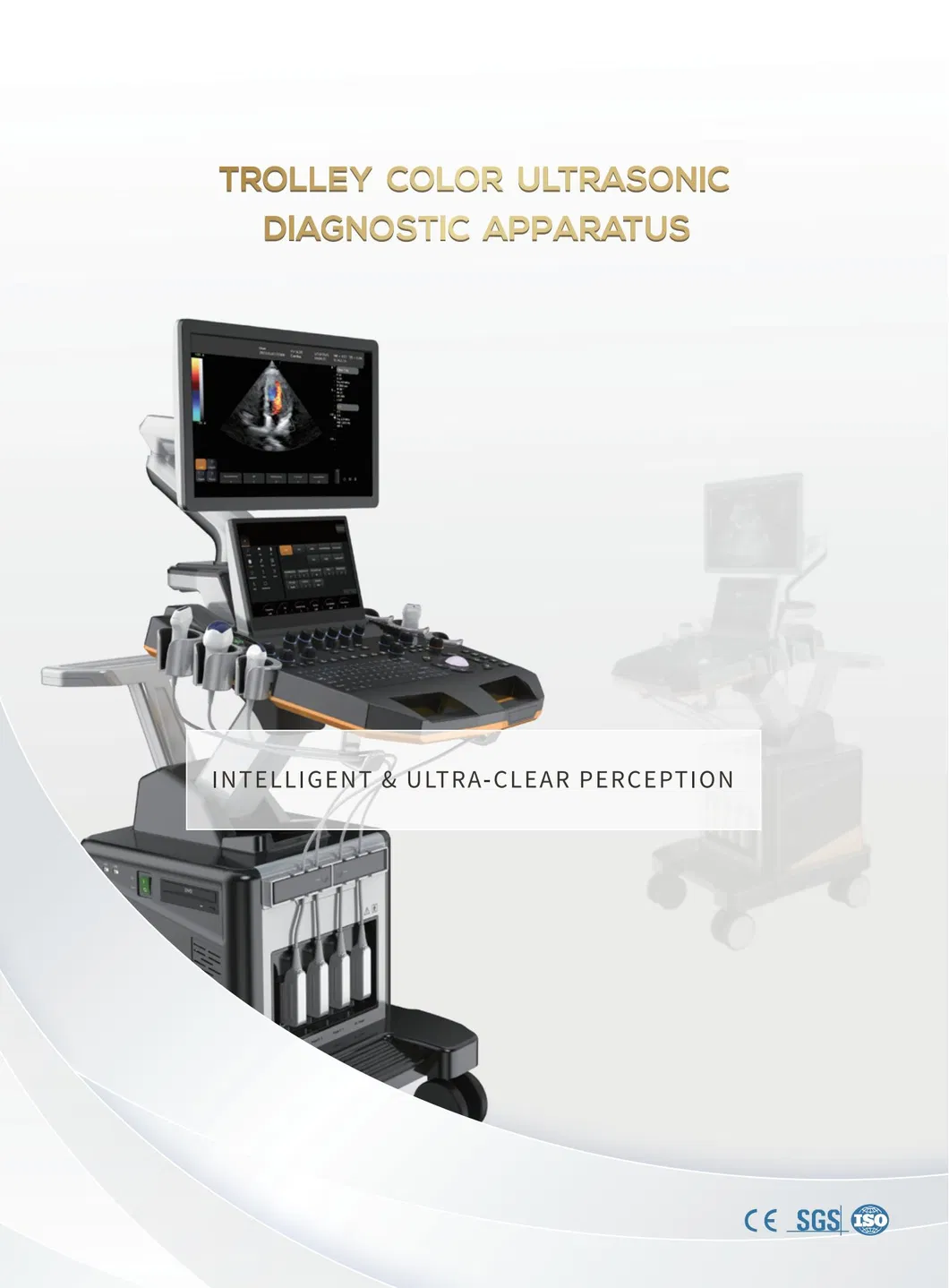 Sistema de ultrasonido Doppler color tipo carro de alta gama 3