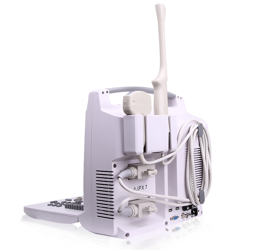 Máquina de ultrasonido portátil de pantalla grande para diagnóstico con control de sonda de equipo hospitalario