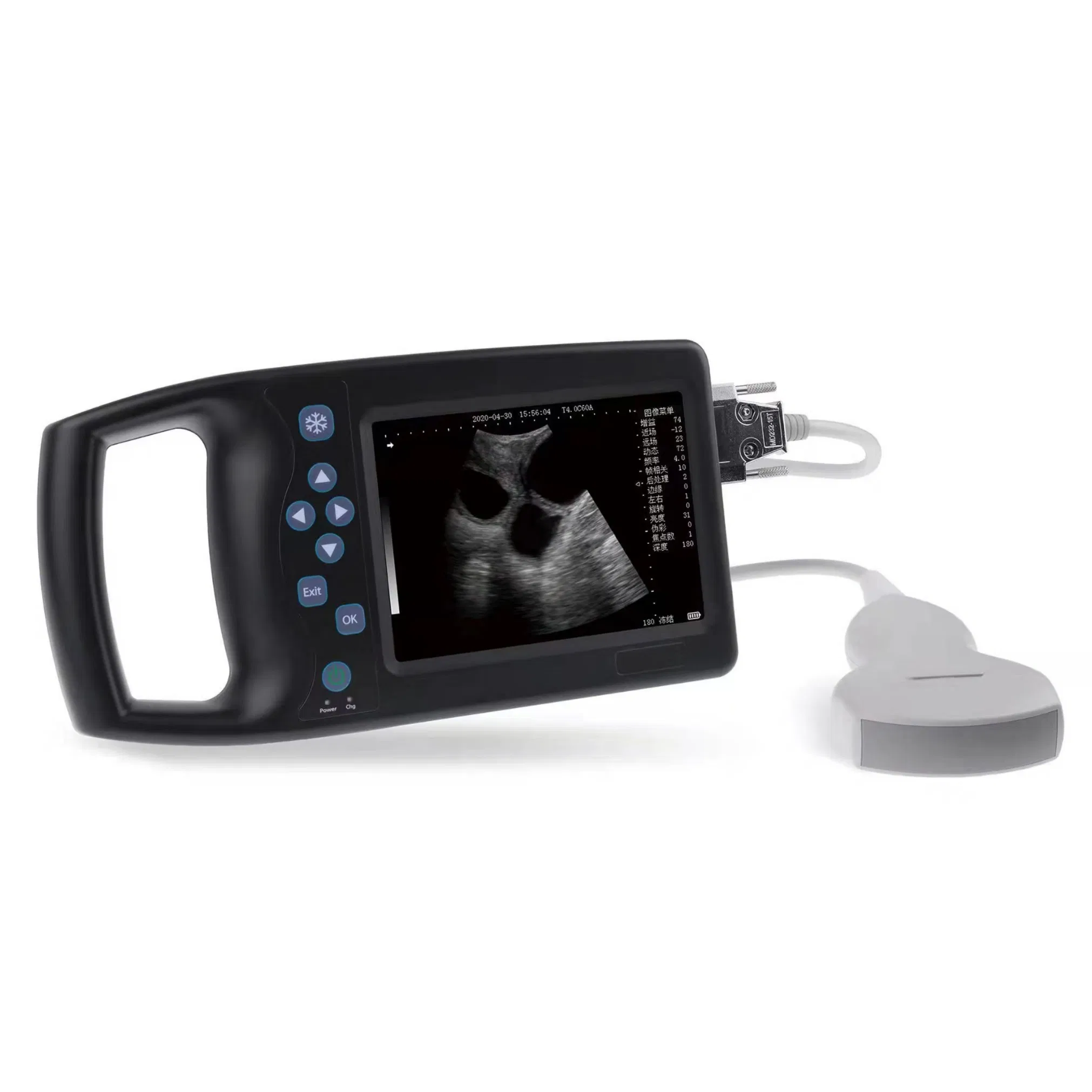 Máquina de ultrasonido veterinario portátil de mano 5.7 pulgadas para animales, vacas, cerdos, perros, gatos, ganado, escáner de ultrasonido para veterinarios