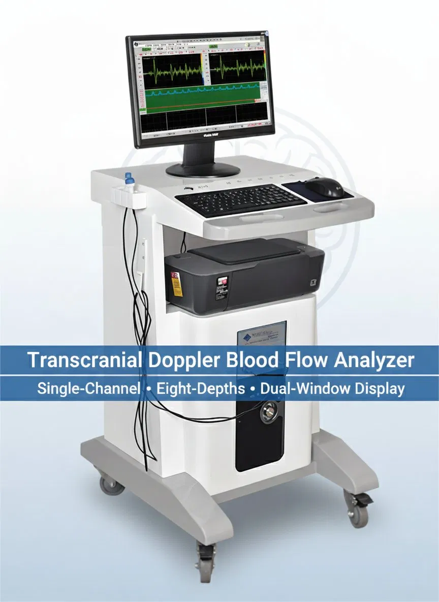 Máquina de ultrasonido Doppler clínico portátil para cribado vascular integral aprobada por hospitales, análisis de flujo sanguíneo por ultrasonido
