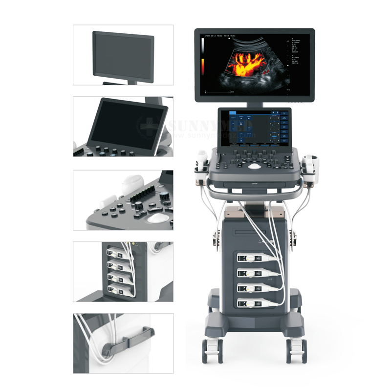 Sya-D40 Abdomen Cardíaco 4D Sistema de Ultrasonido Doppler Color Multifuncional con Pantalla Táctil para Pediatría
