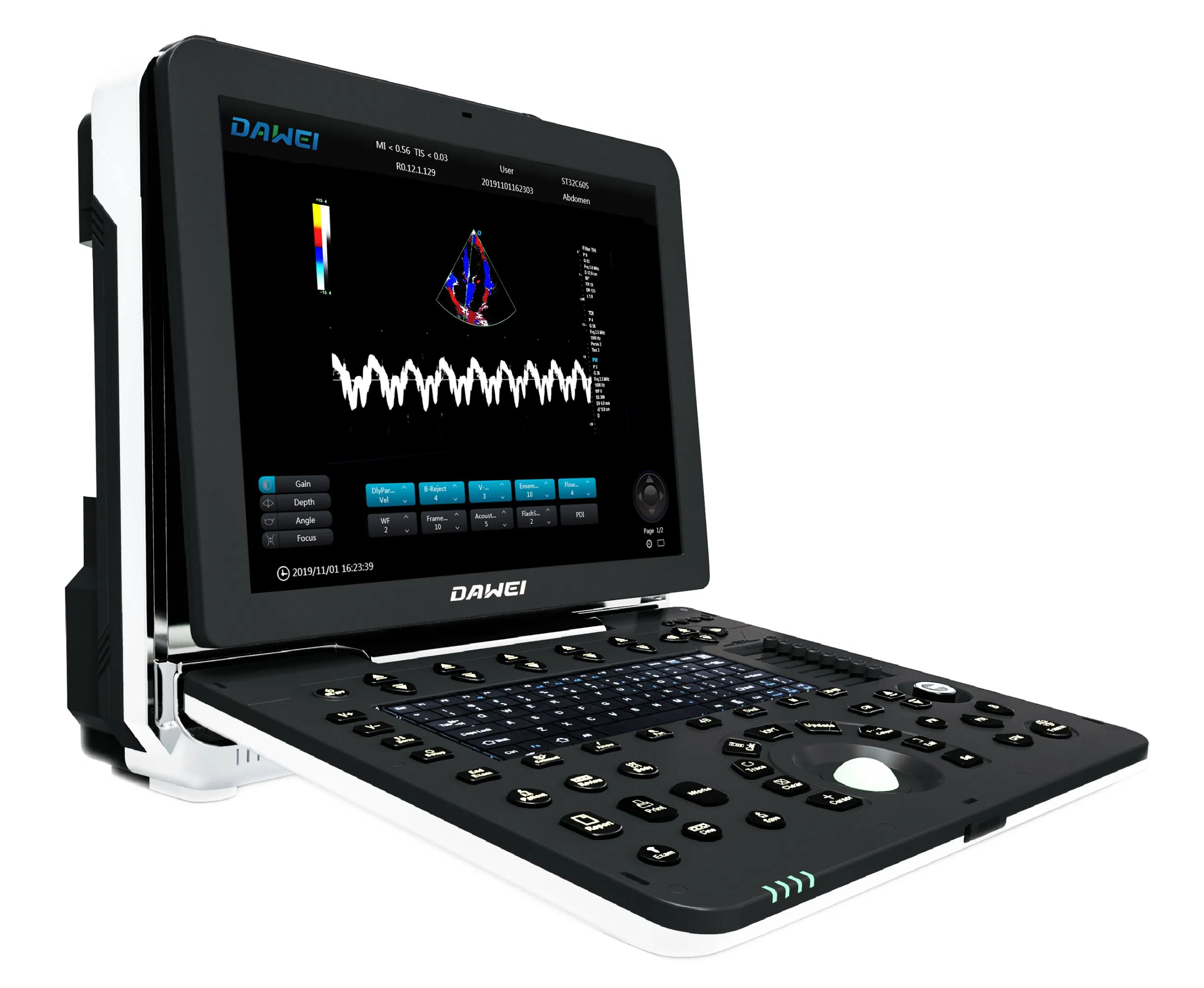 Sistema de Doppler Color Ultrasonido Ecográfico Cardíaco Portátil Dw-P8