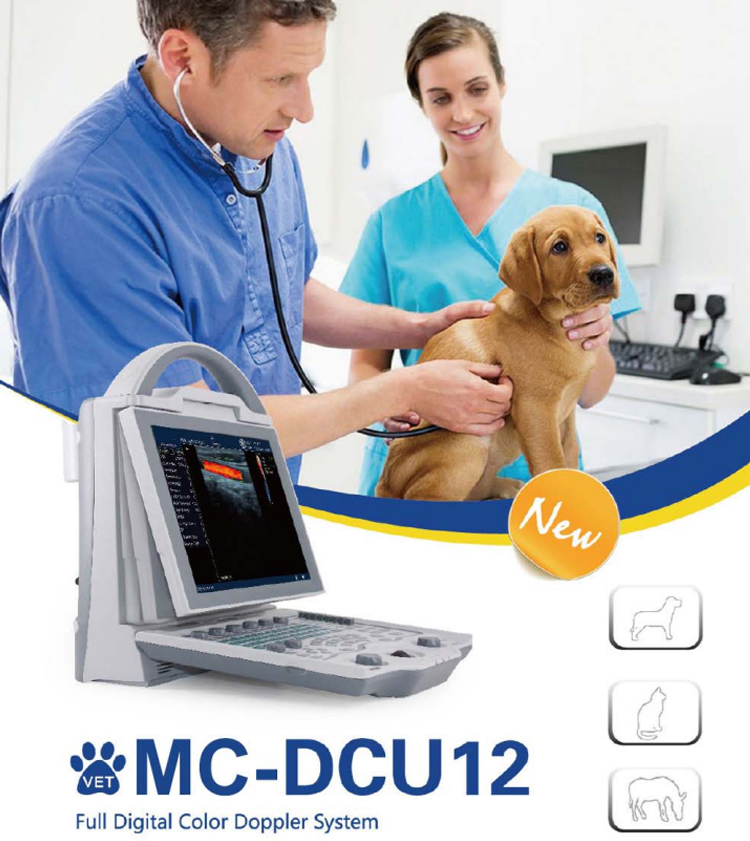 Equipo de diagnóstico por imagen de escáner CE, ISO máquina canina portátil de ultrasonido Doppler
