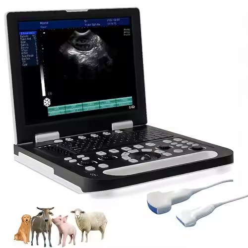 Escáner ultrasónico veterinario portátil, inalámbrico y resistente al agua con accesorio de diagnóstico de salud para ganado