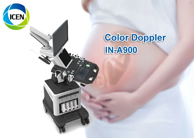 in-A900 China Médico Barato 2D/3D/4D Sistema de Diagnóstico Portátil Digital Carro Máquina de Ultrasonido Doppler Color Precio