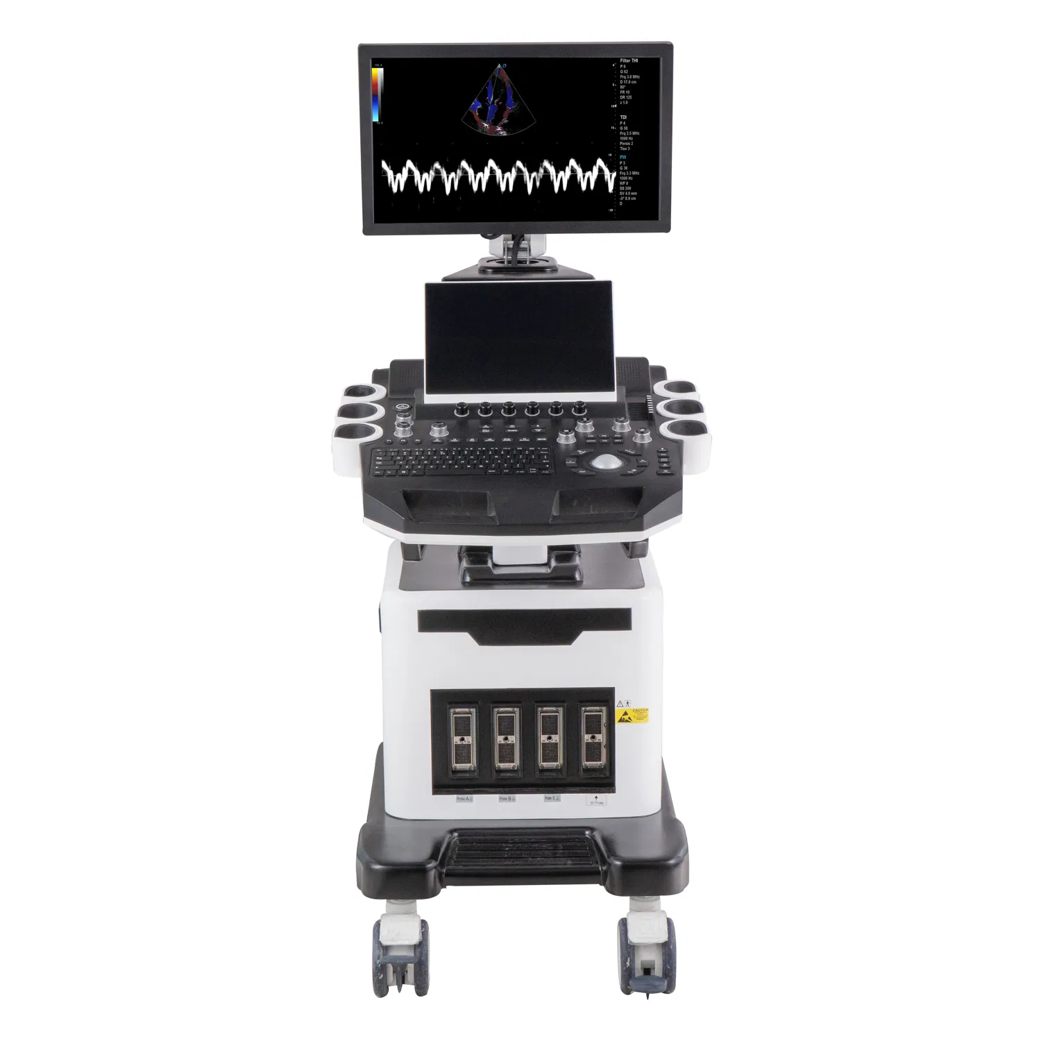 Ltub60 Económico 3D/4D Sistema de Ultrasonido Doppler Color de Alta Gama Sistema de Ultrasonido Cardíaco en Carro